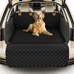 BONTHEE waterproof SUV cargo liner top view guarding trunk from muddy paws
