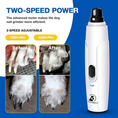 Bonve Pet lijadora de uñas para perros, dos velocidades para ajustar el cuidado.