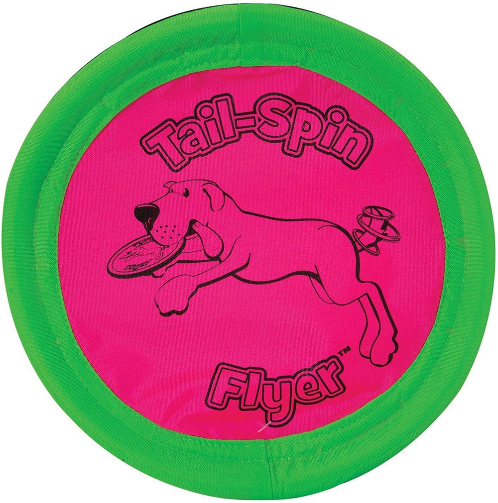 Booda tail-spin flyer 10in dog toy designed for engaging fetch and flight.