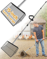 Boostool 15-inch chicken scoop head for wide-area coop cleaning