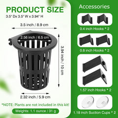 Borlech three-hook-size setup supports multiple plant sizes in tanks.