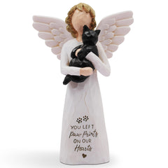 BORLESTA cat memorial figurine with engraved phrase for lasting remembrance.