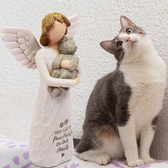 BORLESTA hand-painted-cat-figurine-gray showcases craftsmanship and a comforting decorative piece