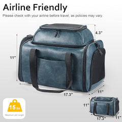 Bosnanller carrier side pocket view, convenient storage for treats and accessories.