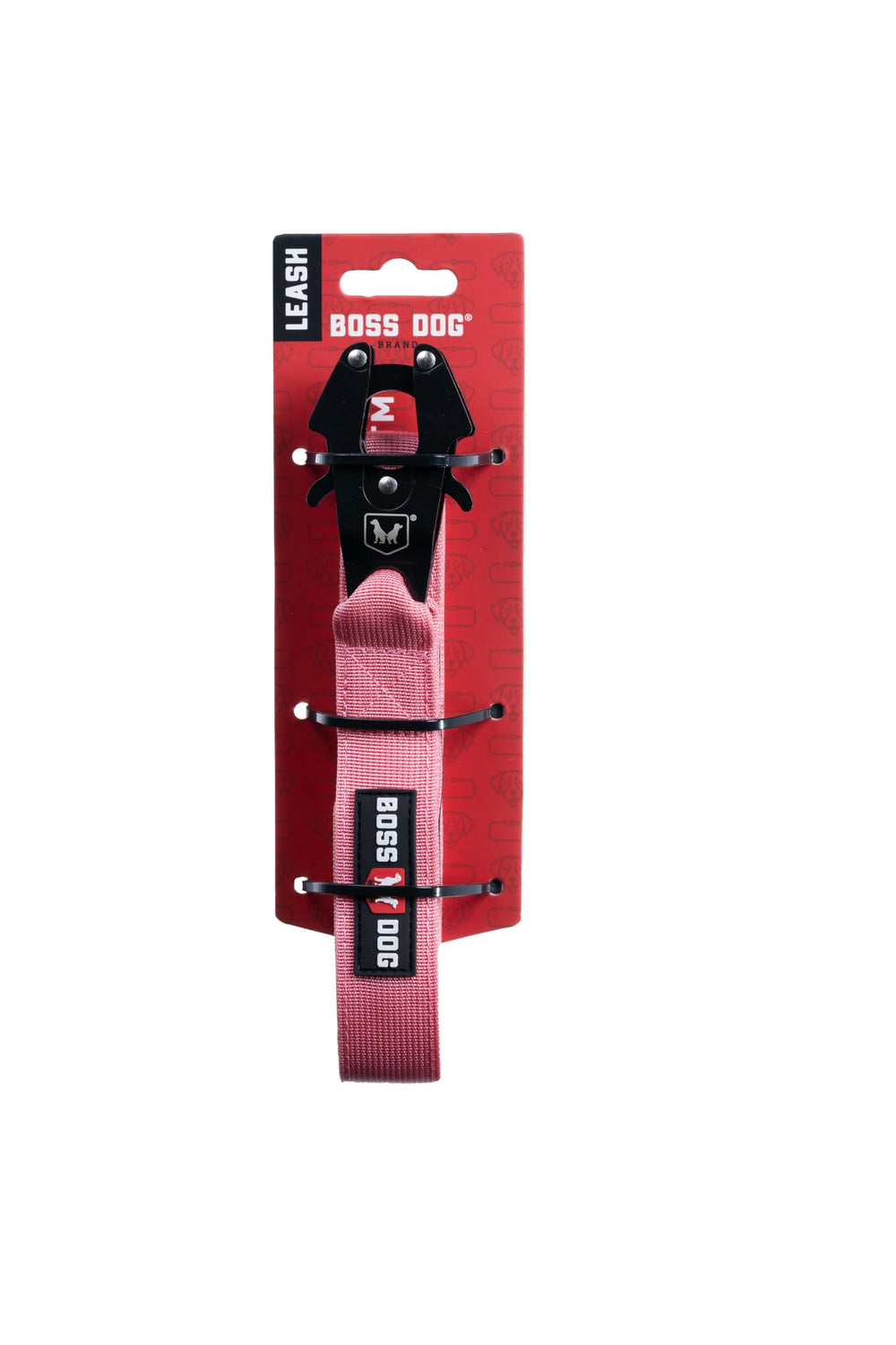Boss Dog Tactical Leash pink 4ft full view showing durable nylon and bold styling for daily walks
