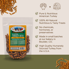 Boulder Dog Food Company Turkey Bits ingredients close-up showing grain-free formula