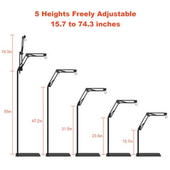 BOURDSERK Reptile Lamp Stand 360-degree rotation enables flexible lighting angles for reptiles.