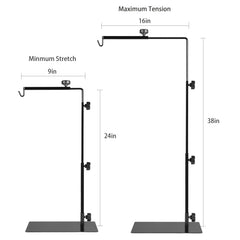 BOURDSERK reptile metal lamp stand double-lampshades capable for multi-lamp setups.