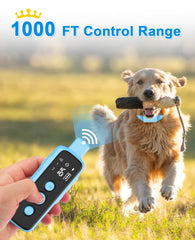 Bousnic shock collar blue remote control enables multi-dog training with dual-channel setup
