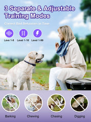 Bousnic IP67 waterproof collar ready for outdoor training in rain or swim