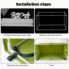 BOUTICOL outdoor cat house pvc-frame assembly - easy setup for quick shelter
