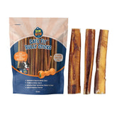 Bow Wow Labs 6-inch SafeFit bully sticks packaging highlights premium beef and hormone-free ingredients.