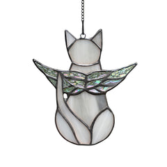 BOXCASA angel cat wing suncatcher window hanging adds a gentle memorial glow in any window