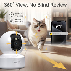 BoyKeep Indoor Camera color night vision shows clear color footage in darkness.