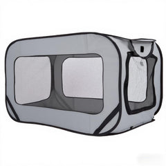 BOYUZHE foldable dog kennel 36inch closed for compact storage and travel.