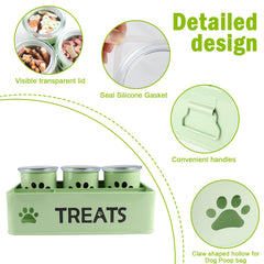 Brabtod countertop storage station shows three-compartment design.
