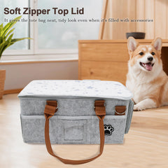 Brabtod Felt Dog Grooming Bag eight pockets help organize small tools