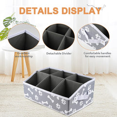 Brabtod trapezoidal storage bin highlights six compartments for organized treats.
