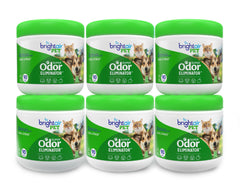 Bright Air 14oz odor eliminator jar front shows long-lasting freshness for mid-size rooms