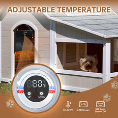 Briidea dog house heater heat-diffusion view ensures even temperature.