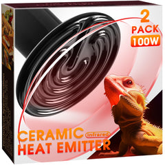 Briignite ceramic heat emitter 2pack shown for reliable reptile warmth without light