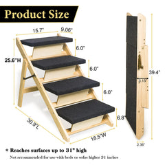 BRIKY dog stairs folded-compact-storage enables easy under-bed stowaway.