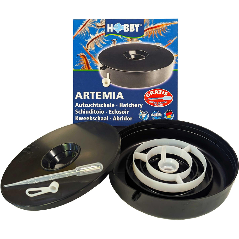 Brine Shrimp Direct hatchery dish front view showcases compact, easy-to-use hatch setup.