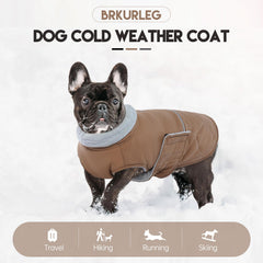 BRKURLEG dog winter coat adjustable straps for a snug, secure fit