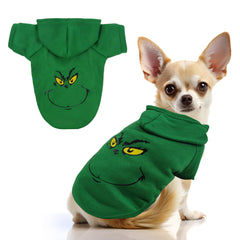 BROENO dog hoodie small front view shows cozy warmth for chilly dog walks