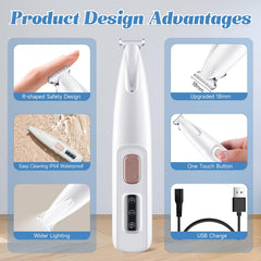 BROCG paw trimmer with smart display showing status during session