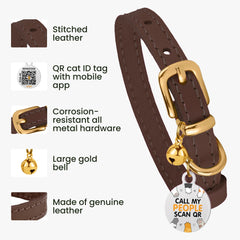 BRONZEDOG collar de gato con campana removible para mayor visibilidad