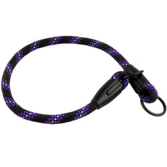 BronzeDog Rope Pro size guide shows fit from puppy to large dogs.