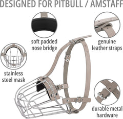 BRONZEDOG large-dog muzzle image highlighting secure fit and controlled breathing.