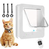 BROTEX Smart Cat Door white front view ready for installation in interior or exterior spaces.