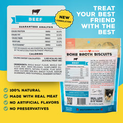 Brutus Bone Broth Biscuits beef packaging — USA-made natural treats