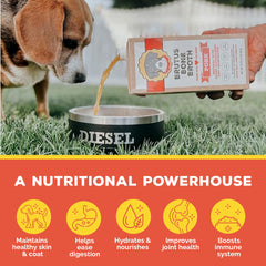Brutus Bone Broth USA-made label signals quality manufacturing