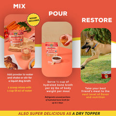 Brutus Bone Broth Powder ingredients label highlights natural, human-grade components