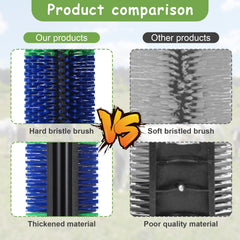 BShome livestock scratching brush green in pasture demonstrates versatile use for shedding and itch relief