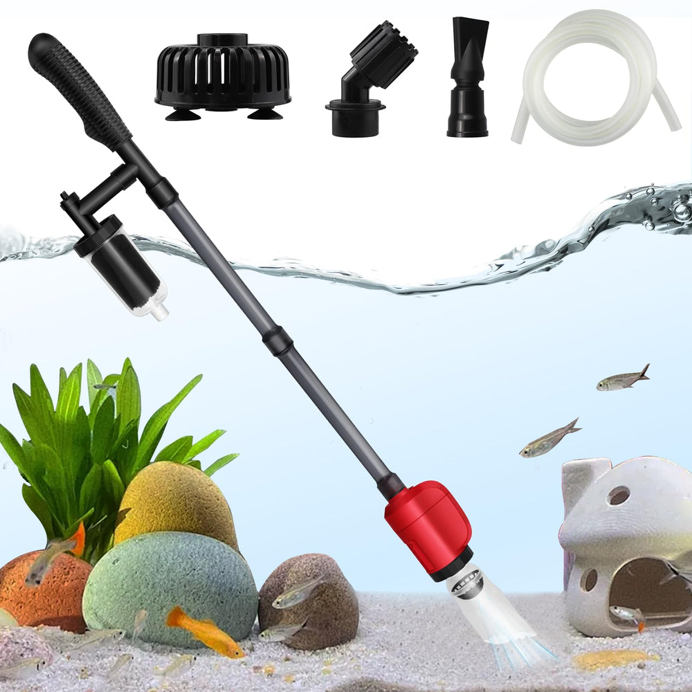 BSTCWCP electric aquarium vacuum cleaner setup facilitates quick tank maintenance.