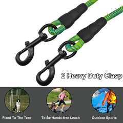 BTINESFUL dog-tie-out nylon rope closeup shows strong, flexible nylon ideal for outdoor use.