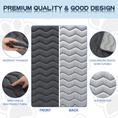 Bubble Bear crate mat anti-slip bottom keeps dogs steady.