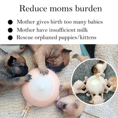 Bubble Milk Bowl base stand elevates feeding height for comfortable puppy access.