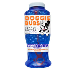 Bubbletastic peanut butter dog bubbles bottle 8oz — allergen-free, safe for outdoor play.