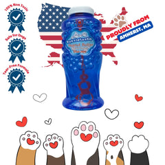 Bubbletastic peanut butter dog bubbles outdoor play scene — durable foam for active pets.