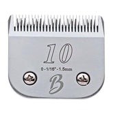 Bucchelli Detachable A Series 10 blade front view highlights precise grooming edge.