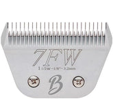 Bucchelli 7FW blade close-up for precise undercoat grooming on dogs.