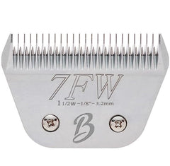 Bucchelli 7FW blade close-up for precise undercoat grooming on dogs.