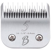 Bucchelli detachable A5 5-blade skip-tooth close-up for efficient undercoat grooming.