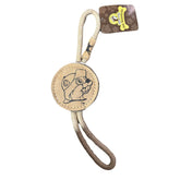 Buc-ee's tug-of-war dog toy rope close-up shows durable chewing and interactive play.
