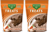 Buckeye Nutrition Carrot Crunchers bag close-up showing crunchy texture for training rewards.